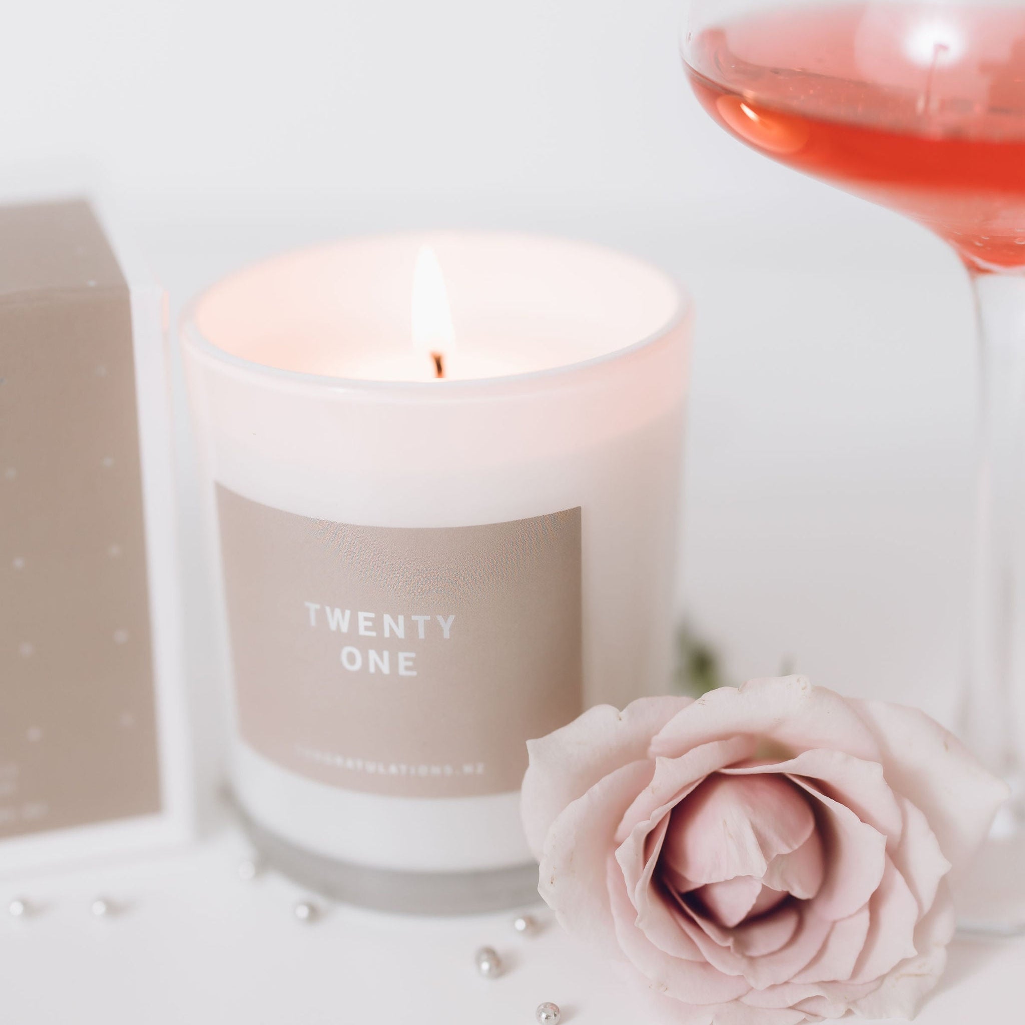 Twenty First celebration candle