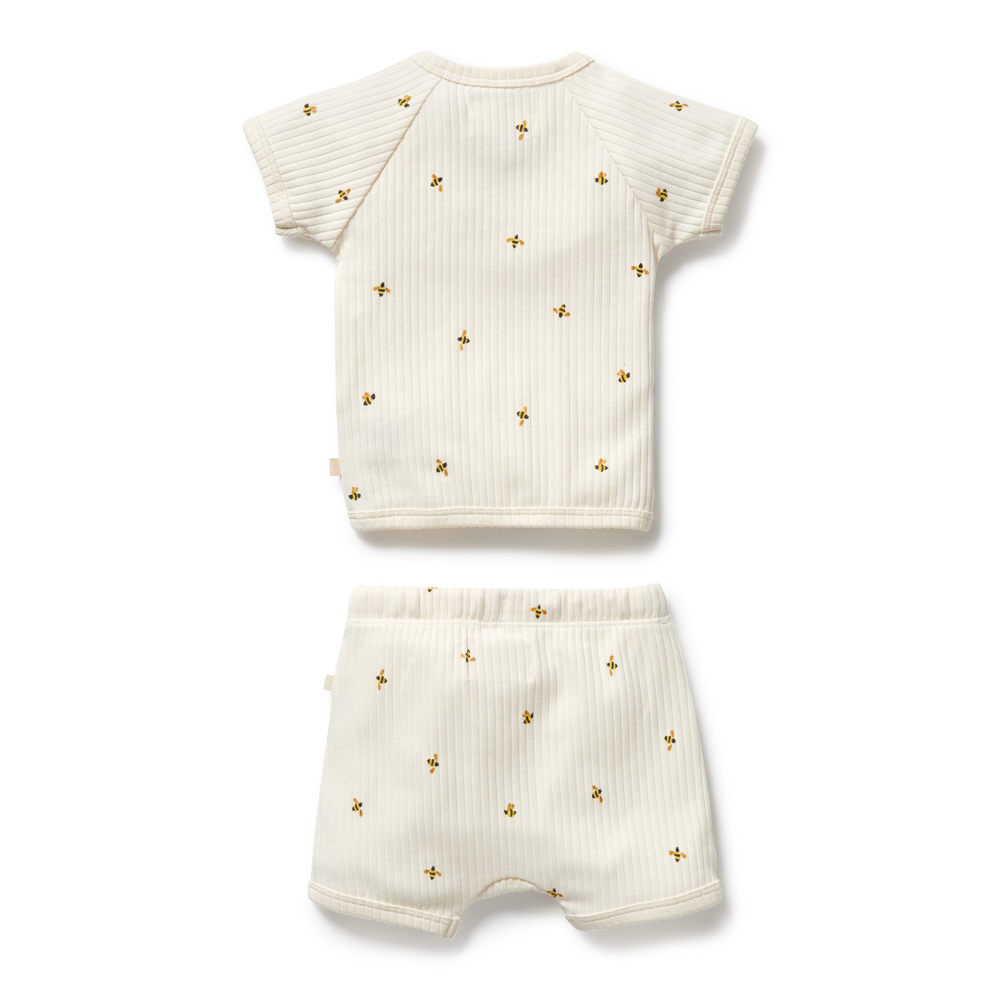Baby bee print  kimono set showing back side