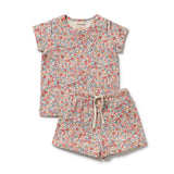 Floral patterned shorty pyjamas