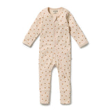 Wilson & Frenchy Zipsuit with Feet in Little Lady Bugs print at Cerise. Wilson & Frenchy Zipsuit with Feet in Little Lady Bugs print at Cerise. This practical footed zipsuit features fold-over mittens (newborn to 000) to protect baby's delicate face, enclosed feet for warmth, and a two-way zip closure for effortless nappy changes.