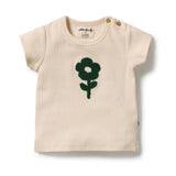 Wilson & Frenchy Bloom Organic Tee in Sweet Bloom design at Cerise.  Made from soft, lightweight 100% GOTS-certified organic cotton drop needle terry. 