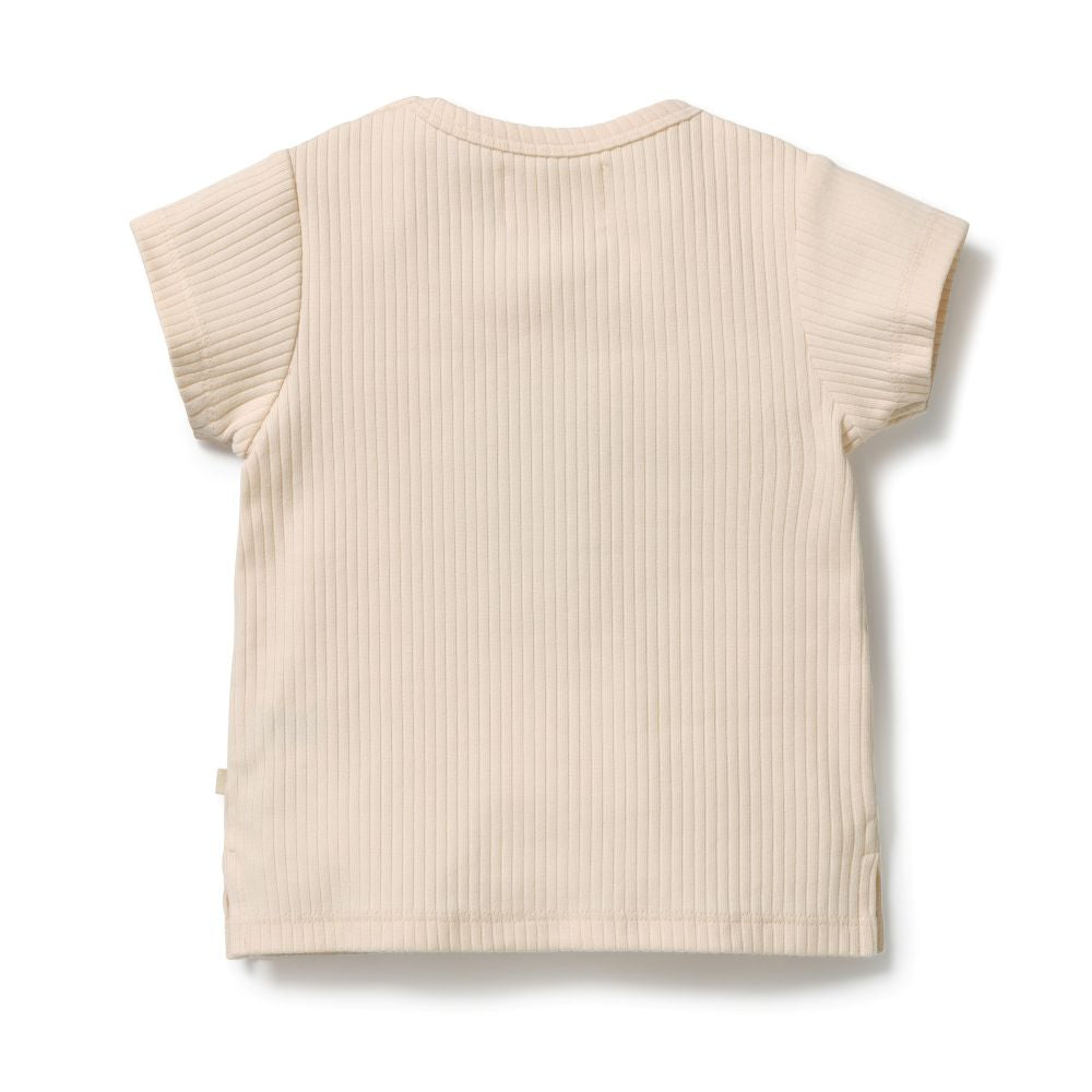 Wilson & Frenchy Bloom Organic Tee in Sweet Bloom design at Cerise.  Made from soft, lightweight 100% GOTS-certified organic cotton drop needle terry. 