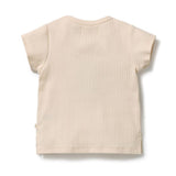 Wilson & Frenchy Bloom Organic Tee in Sweet Bloom design at Cerise.  Made from soft, lightweight 100% GOTS-certified organic cotton drop needle terry. 