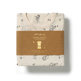 Wilson & Frenchy Kids Whispering Willows Organic Short sleeve Pyjamas at Cerise. Featuring a lightweight short-sleeve tee and relaxed mid-length shorts, this summer pyjama set offers an easy fit that gives kids plenty of freedom to move. The soft elasticated waistband sits gently on little tummies, making these organic cotton pyjamas comfortable enough for bedtime, lazy mornings and lounging at home.