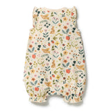 Wilson & frenchy Summer Garden Organic Ruffle Zipsuit at Cerise. Featuring an enchanting all-over Summer Garden print, this baby zipsuit is finished with adorable ruffle cap sleeves for a playful, feminine touch. The comfortable design allows plenty of freedom for little ones to move, play and explore.

A convenient two-way zip through the centre front makes dressing and nappy changes quick and easy, while shirring around the leg openings provides a flexible, comfortable fit that accommodates growing babies