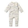 Wilson & Frenchy Sail Away Organic Zipsuit with Feet