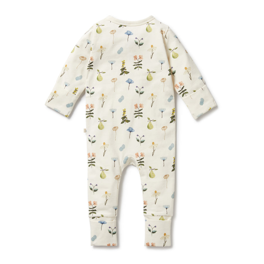 Wilson & Frenchy Petit Garden organic Zipsuit with Feet