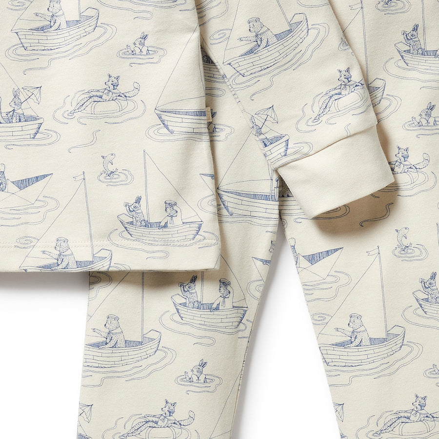 Wilson & Frenchy Sail Away Organic Long Sleeved Pyjamas