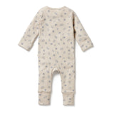 Wilson & Frenchy Falling Oak organic Zipsuit with Feet