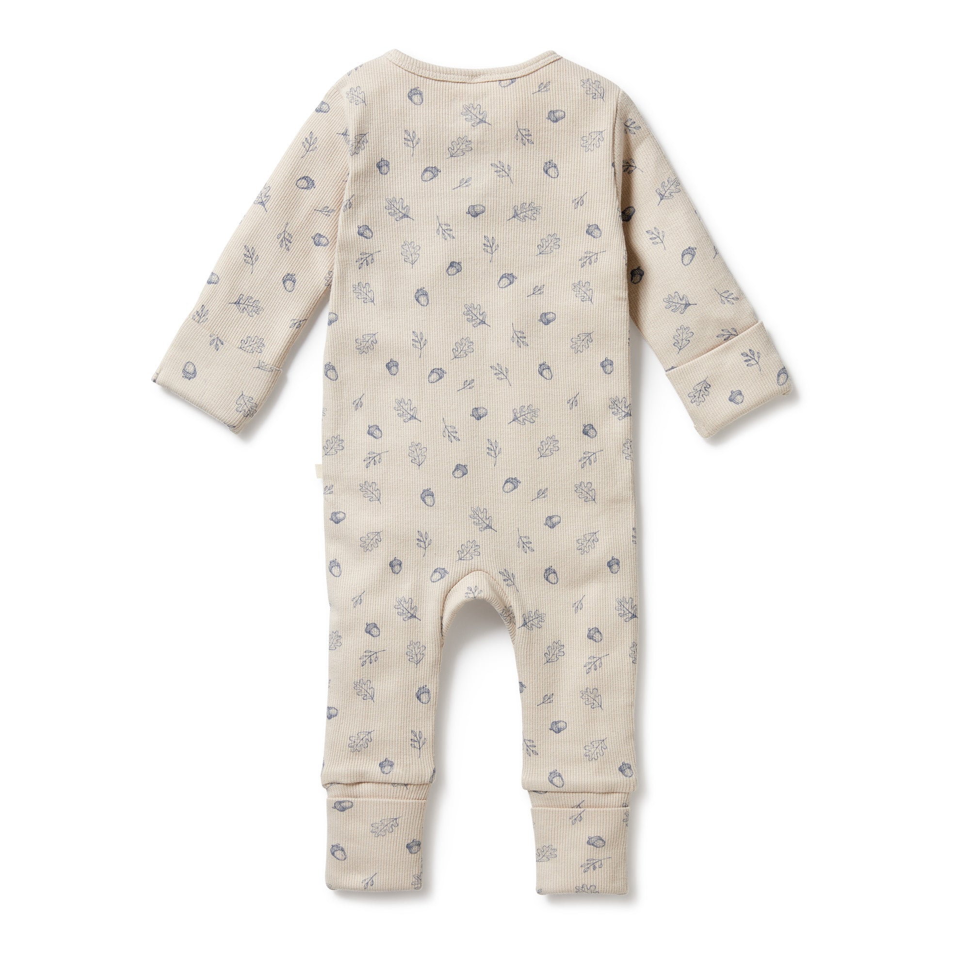 Wilson & Frenchy Falling Oak organic Zipsuit with Feet