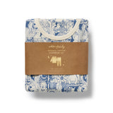 Wilson & Frenchy Long sleeved childrens 2 piece pyjamas set in a blue and off white woodland animal print at Cerise
