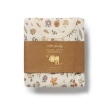 Wilson & Frenchy Maple Glow long sleeved 2 piece organic pyjama set with crew neck in a floral print in earthy colours at  Cerise