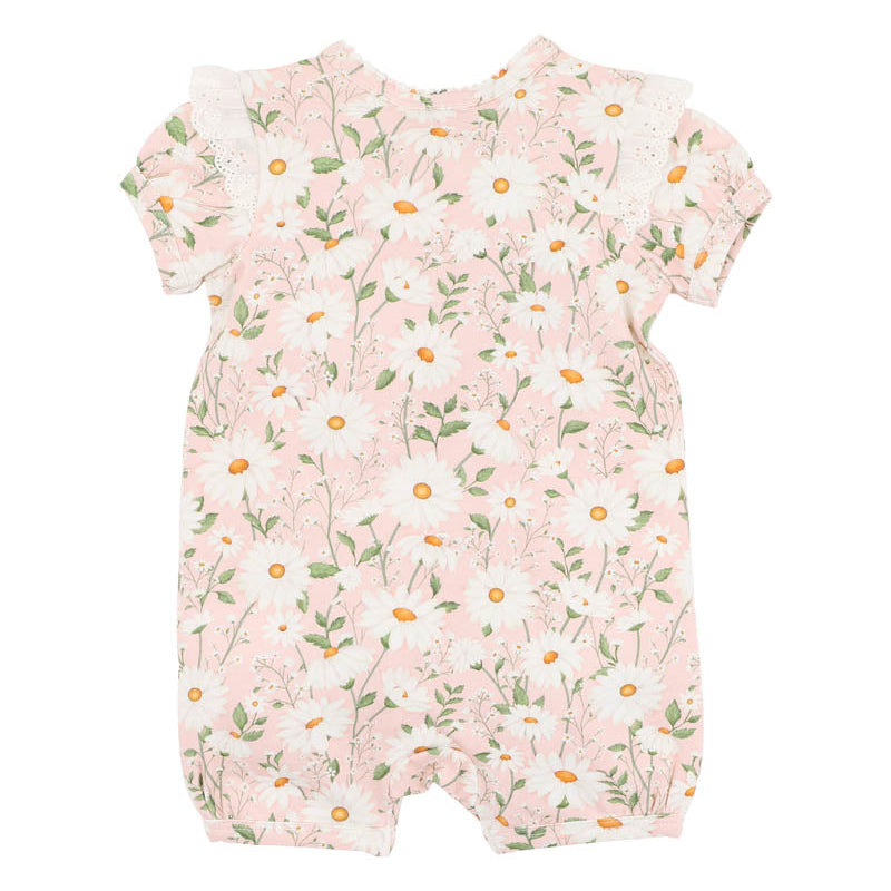 Baby romper with floral pattern