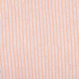 Melon striped cotton romper with natural wood buttons