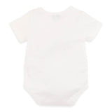 White baby onesie on a white background