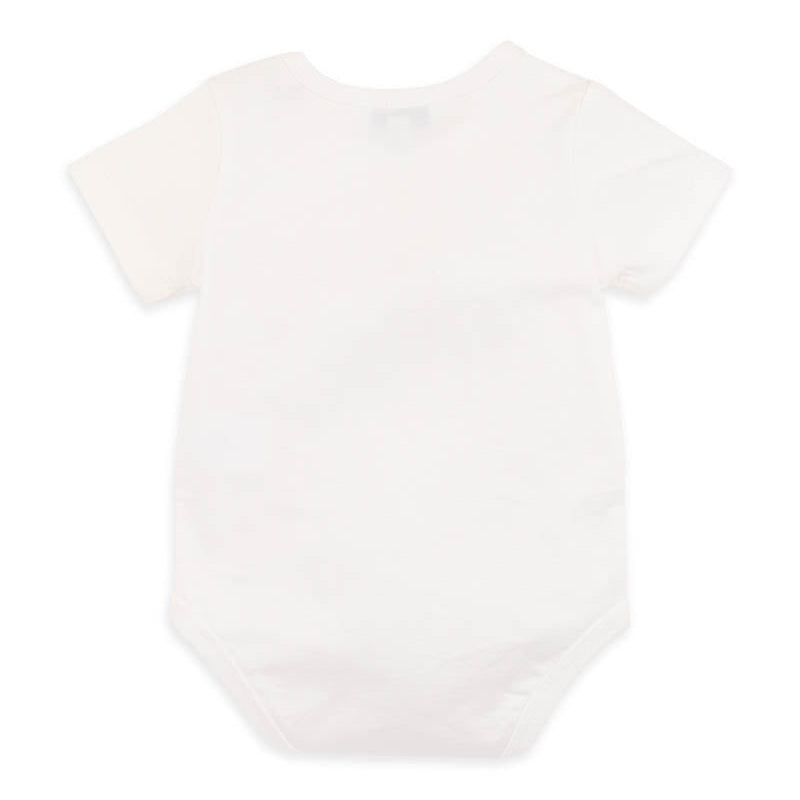 White baby onesie on a white background