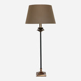 CC Interiors Pine Cone Lamp Base in Antique Brass and Black finish at Cerise.  Add character and timeless elegance to your interior with the CC Interiors Pine Cone Lamp Base in Antique Brass and Black Finish. Featuring a distinctive pine cone-inspired design, this decorative lamp base combines warm antique brass tones with classic black detailing for a sophisticated, sculptural look.