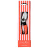 Red gardening secateurs