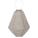 Hanging lantern taupe coloured can shape
