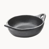 Round Black La Chamba Serving Dish with handles