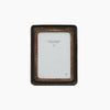 Black photo frame with gold beaded detail on inside edge