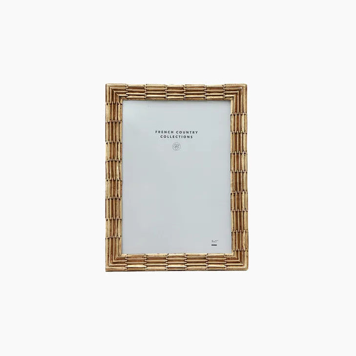 Gold coloured rectangular photo frame