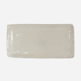 CC Interiors Lisette Rectangle Platter in sand-coloured glazed ceramic with line edge detail at Cerise