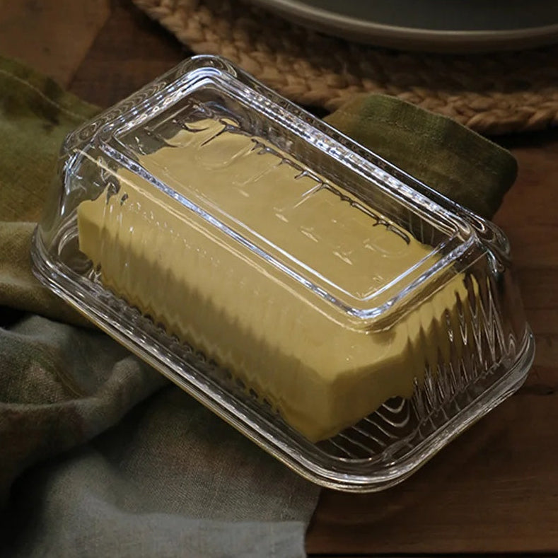 CC Interiors Frette Glass Butter Dish at Cerise