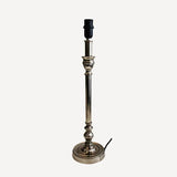 Antique Silver Coloured metal lamp base 