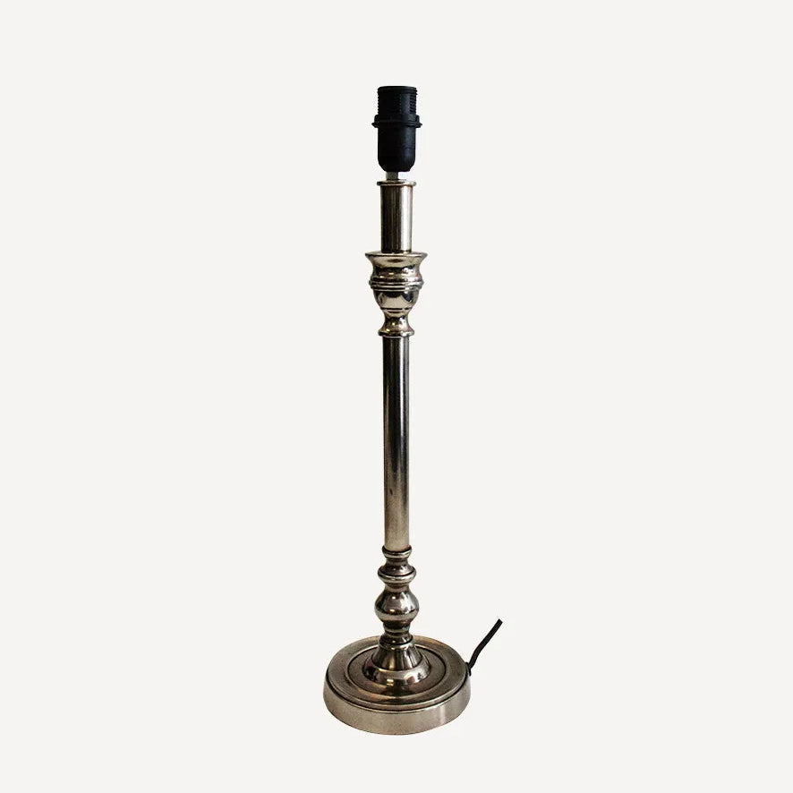 Antique Silver Coloured metal lamp base 