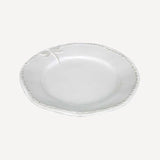 White glazed side plate with dragonfly design