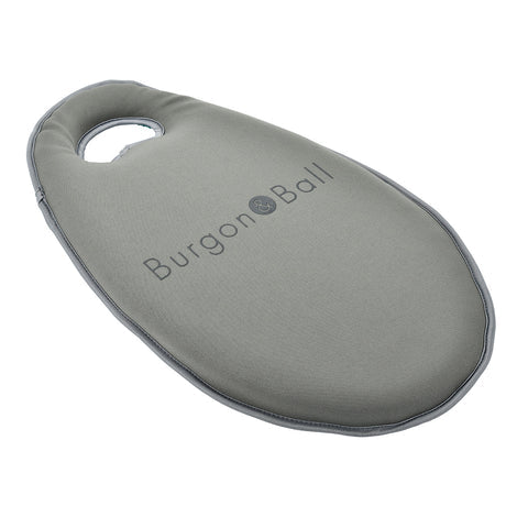 Moss green coloured gardening kneeler with Burgon Ball branding on one side