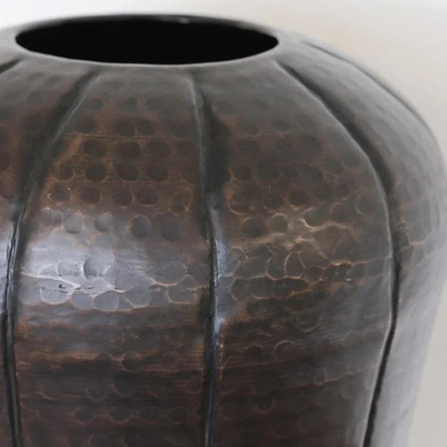 CC Interiros Ludlow Vase in copper black antique finish at Cerise.