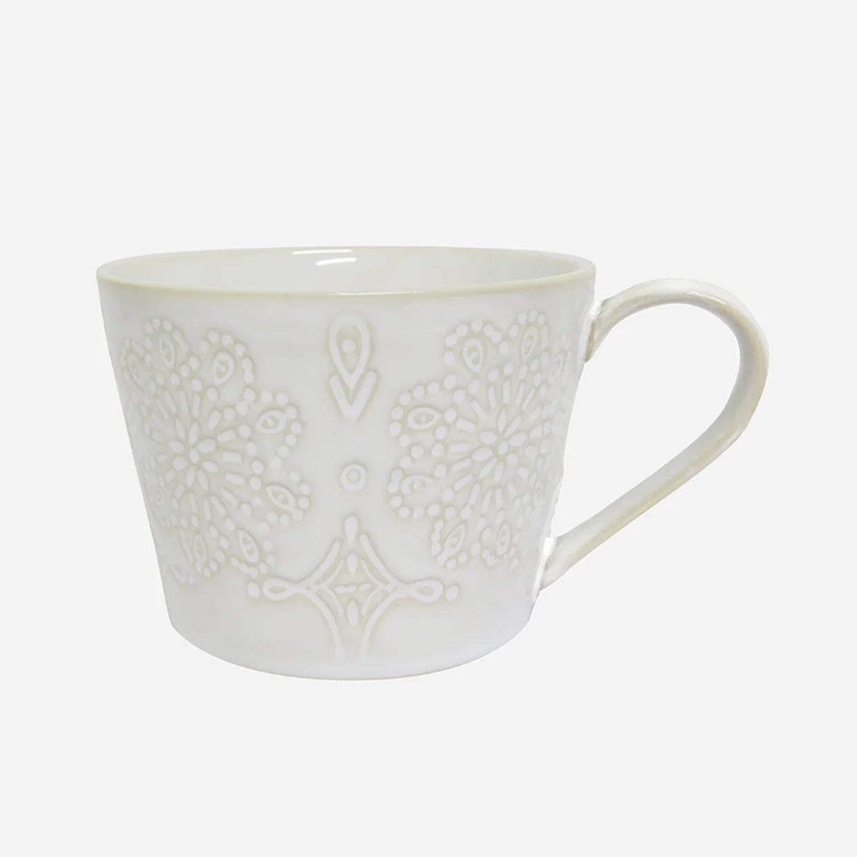CC Interiors Frette Cup at Cerise. Handmade ceramic with a natural coloured glaze, an everyday tea or coffee cup thats dishwasher safe.