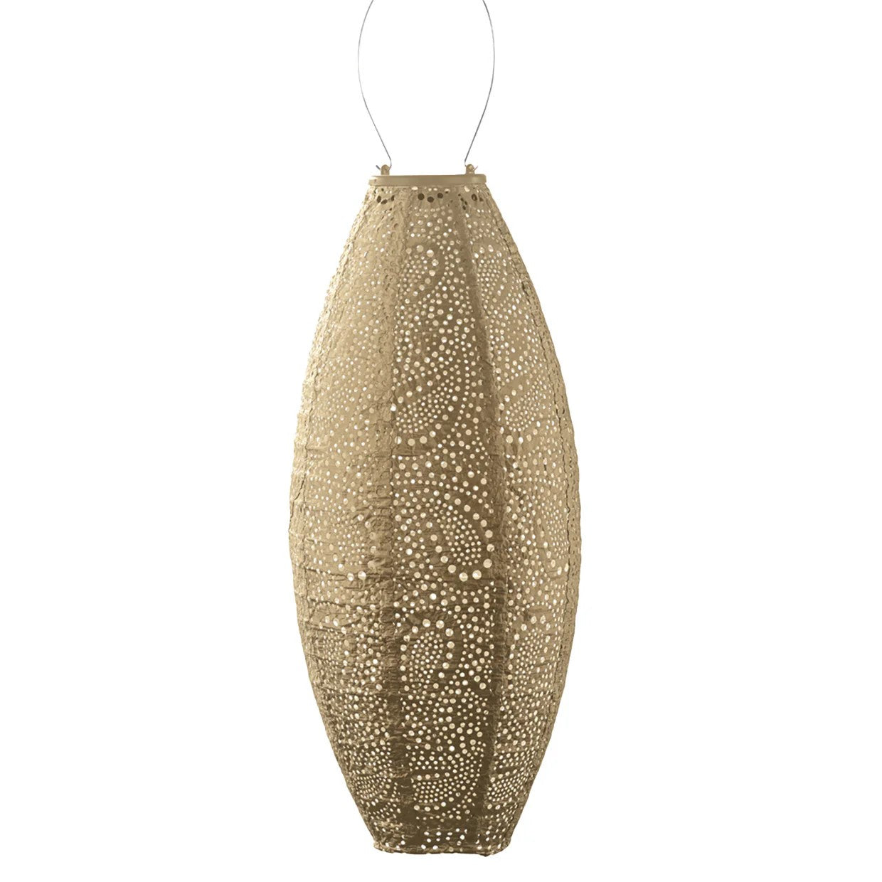 Long oval pisley design gold lumiz lantern