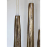 CC Interiors Sculpted Ribbed Candlesticks in Antique Brass Finish at Cerise with distinctive ribbed detailing. 

Available in three sizes – Small, Medium and Large – the collection offers endless styling possibilities. Create a beautifully layered display by combining all three sizes as a set, or style them as matching pairs for a more symmetrical and balanced look.
