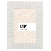 Light Grey coloured ribbed photo frame