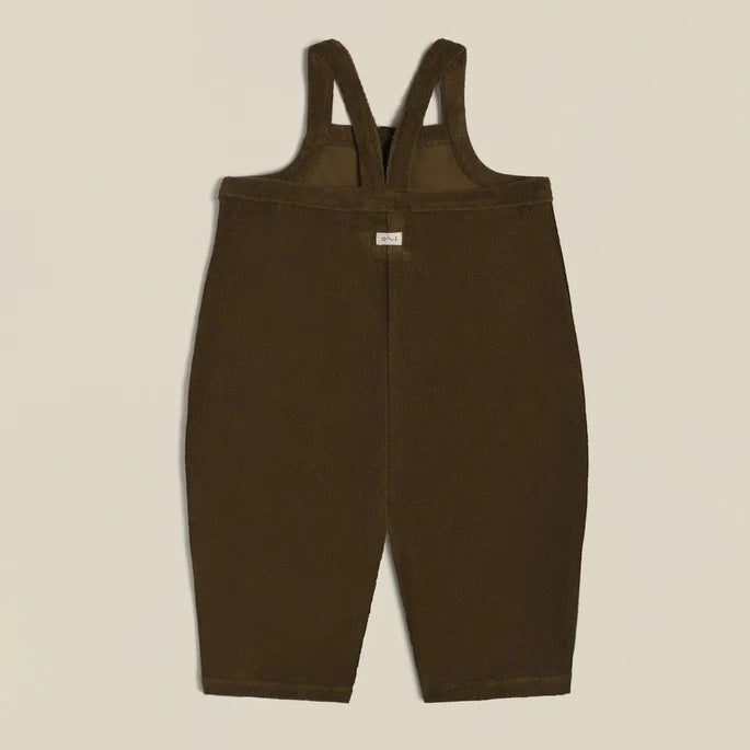 Organic Zoo Olive Terry Dungarees