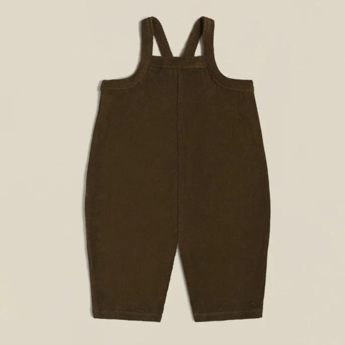 Organic Zoo Olive Terry Dungarees