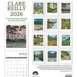Clare Reilly 2026 calendar with twelve paintings of landscapes.