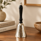 CC Interiors Bell in Silver finish with wooden handle at Cerise