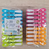 Laguelle Non- Slip Flower Pegs, sturdy and non marking at Cerise.  Each pack contains 20 pegs, four of each colour, A abulous easy gift ieda - the best pegs ever!