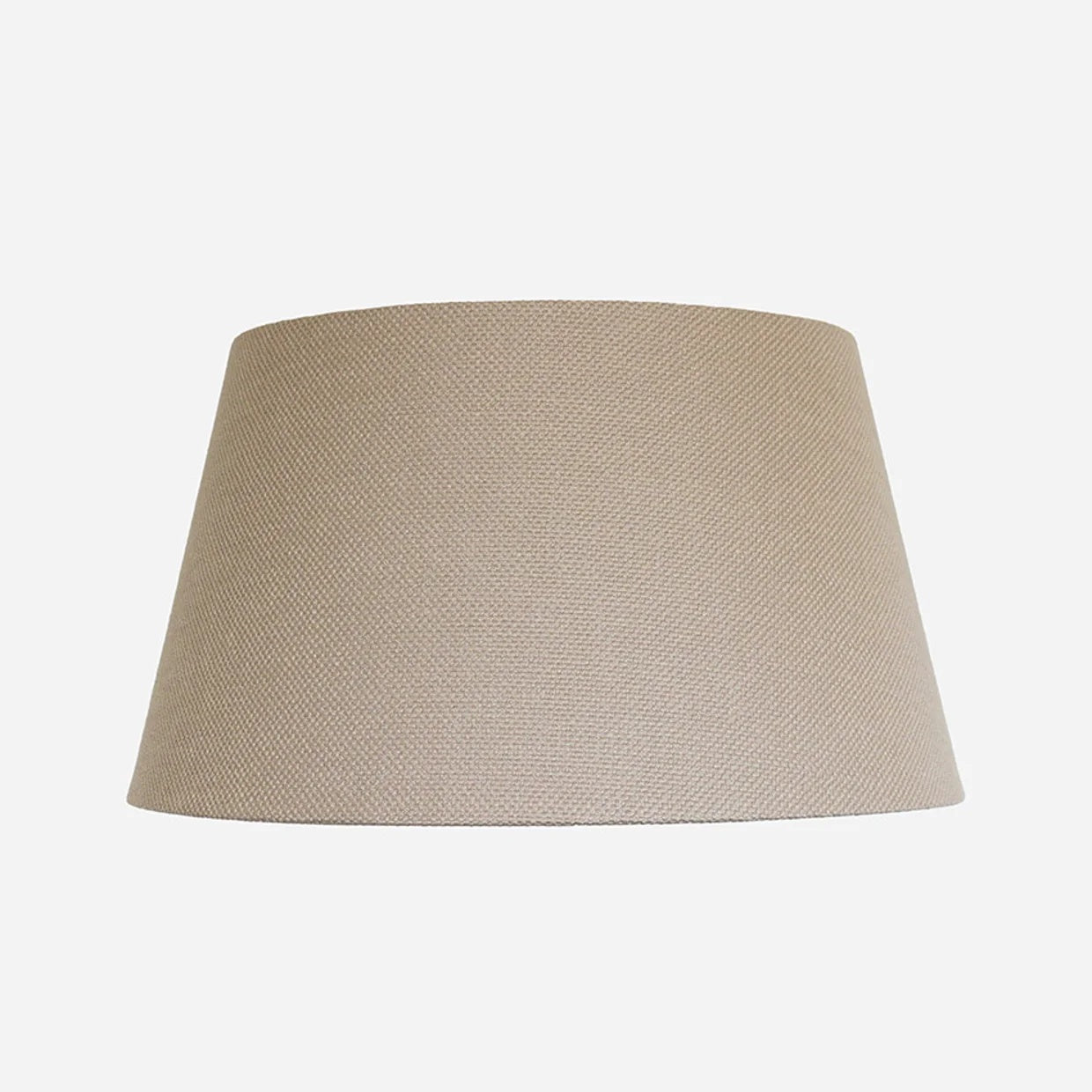CC Interiors Flax Weave Tapered Drum Lampshade in Linen measuring 41cm diameter at Cerise