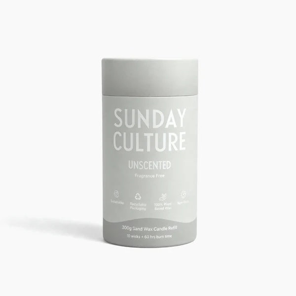 300g small unscented sunday culture sand wax - cerise