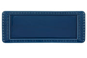 Blue tart tray featuring detailed edging