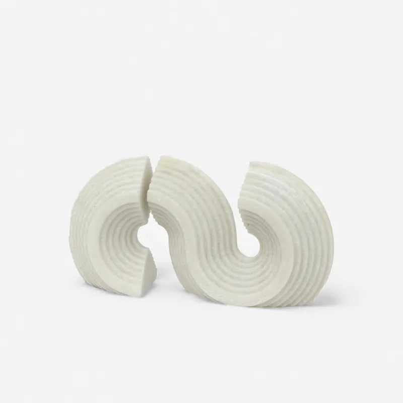 S shaped modern style book ends