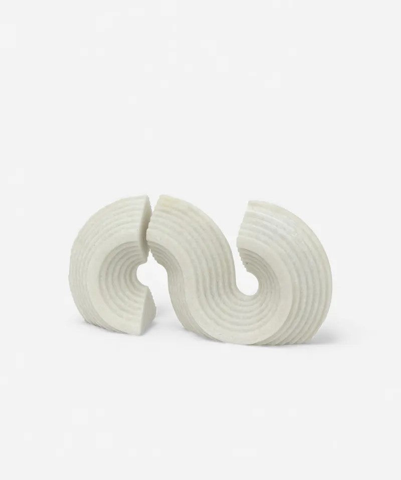 S shaped modern style book ends