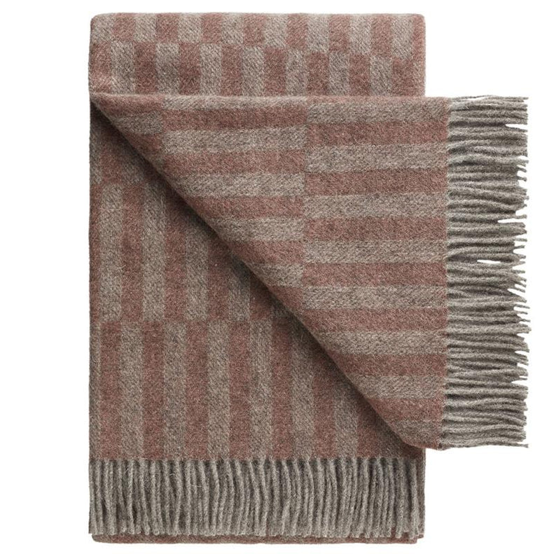 Weave Glenorchy Throw at Cerise. Made from  New Zealand wool and generaously sized. Colourway is Autumn