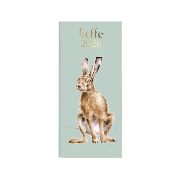 2026 Diary with the word Hello 2026 and a hare on the front cover