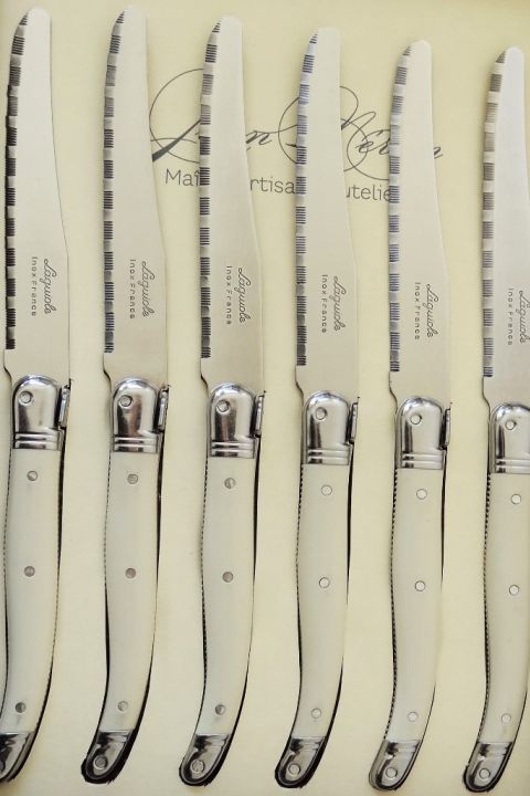 Round Steak knives laguiole set 6